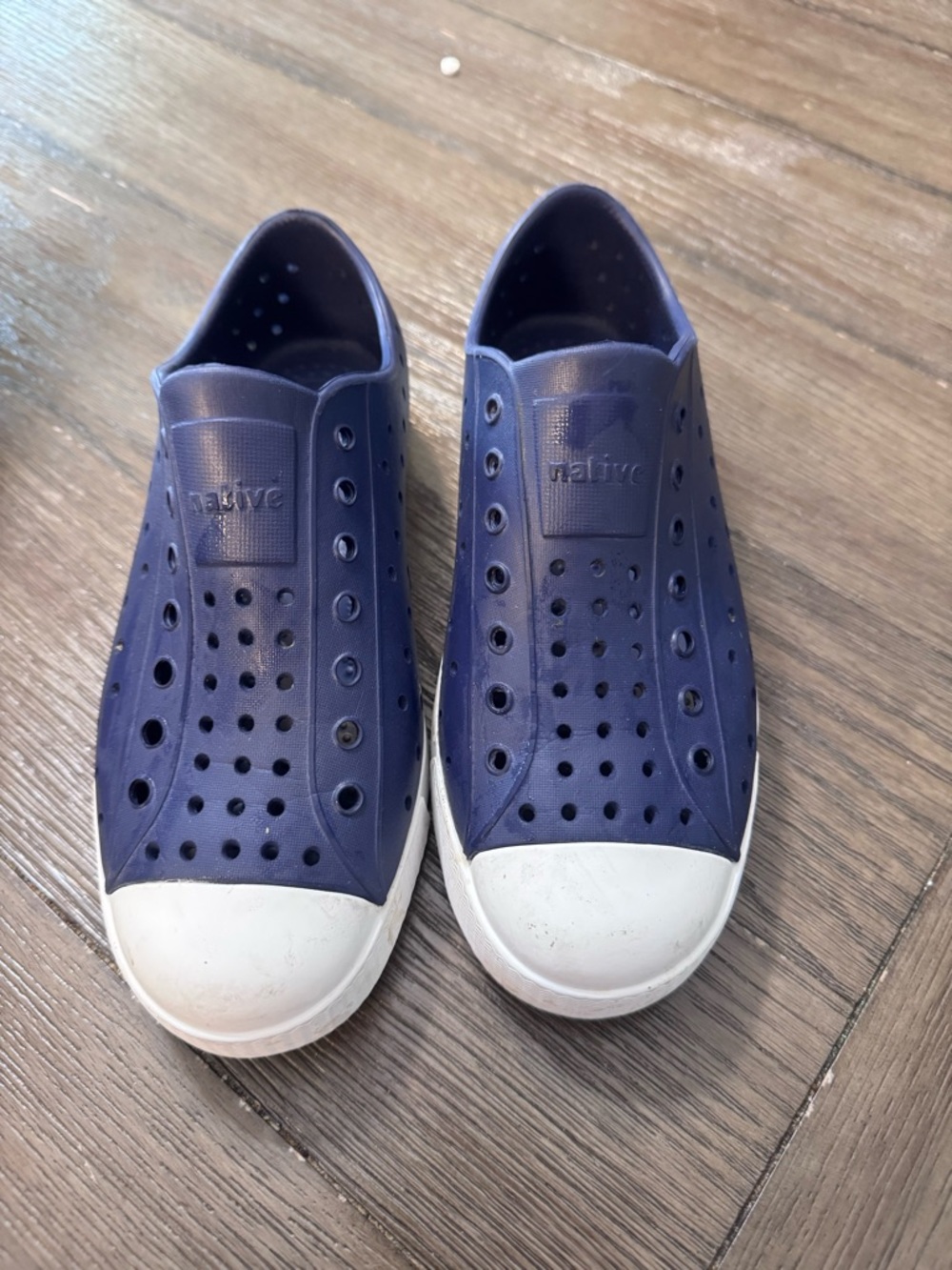 Native Slip-On Sneakers in Navy and White